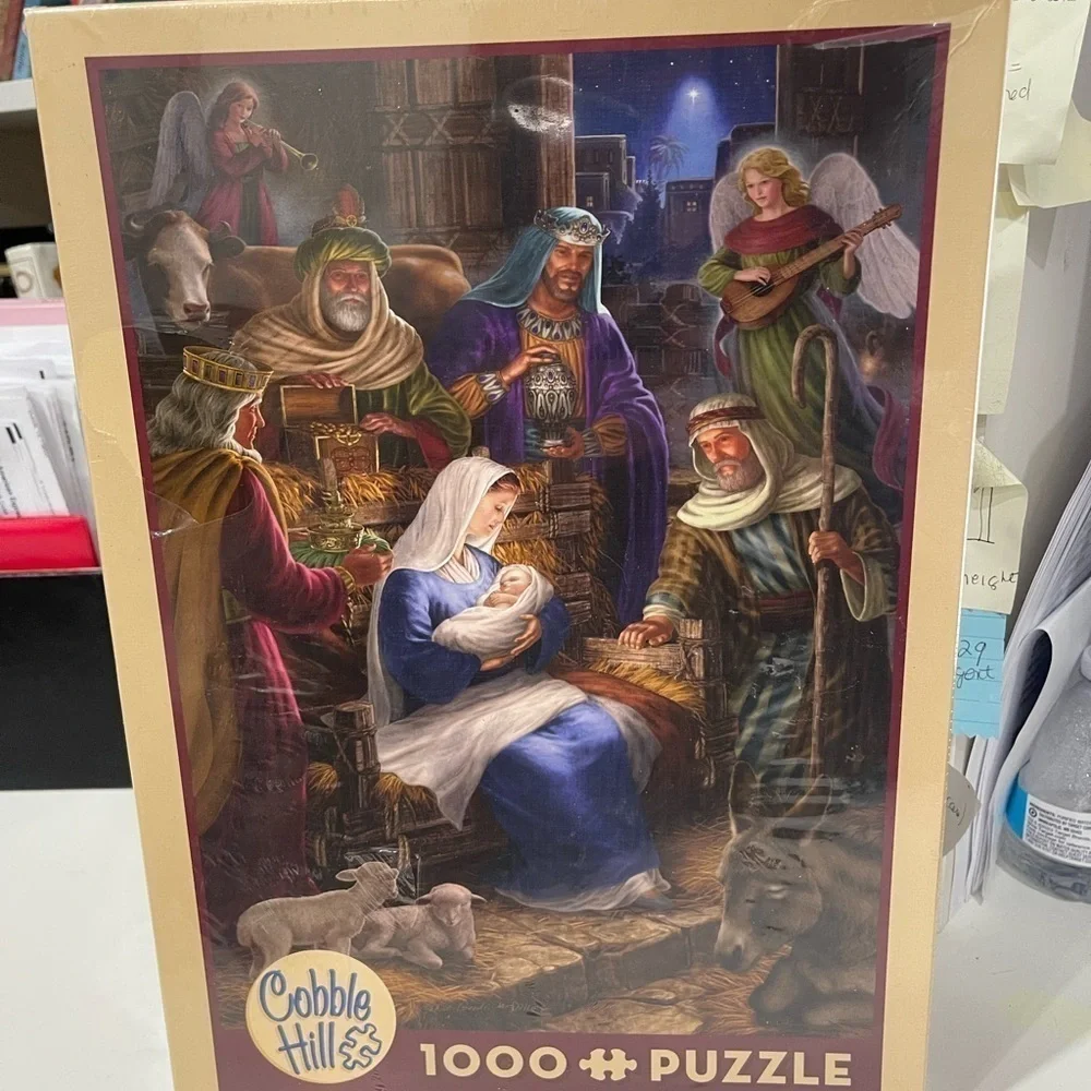 Cobble Hill Holy Night 1000 Piece Jigsaw Puzzle 19.25 X  26.625 New Sealed
